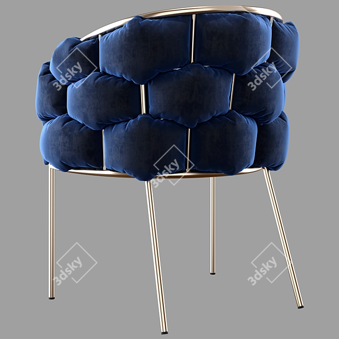 Modrest Debra - Stylish Fabric Dining Chair 3D model image 5