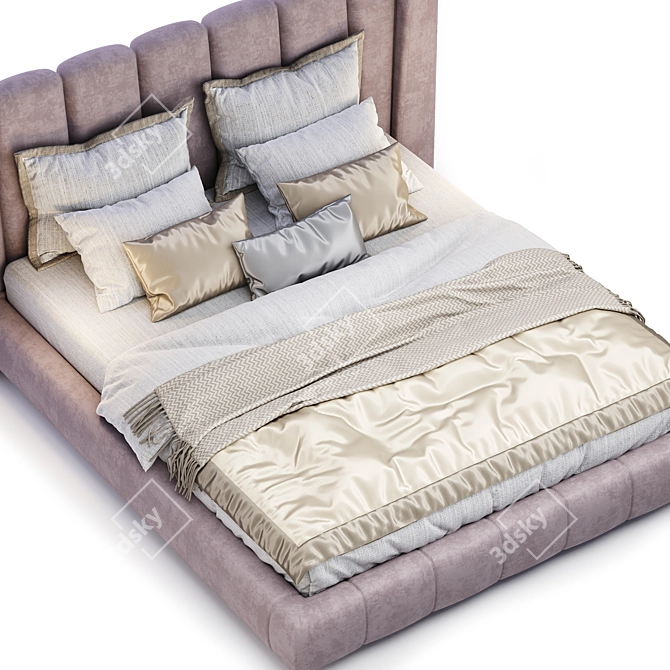 Luxury ANNIBALE Neiva Bed - Italian Elegance for Your Bedroom 3D model image 3