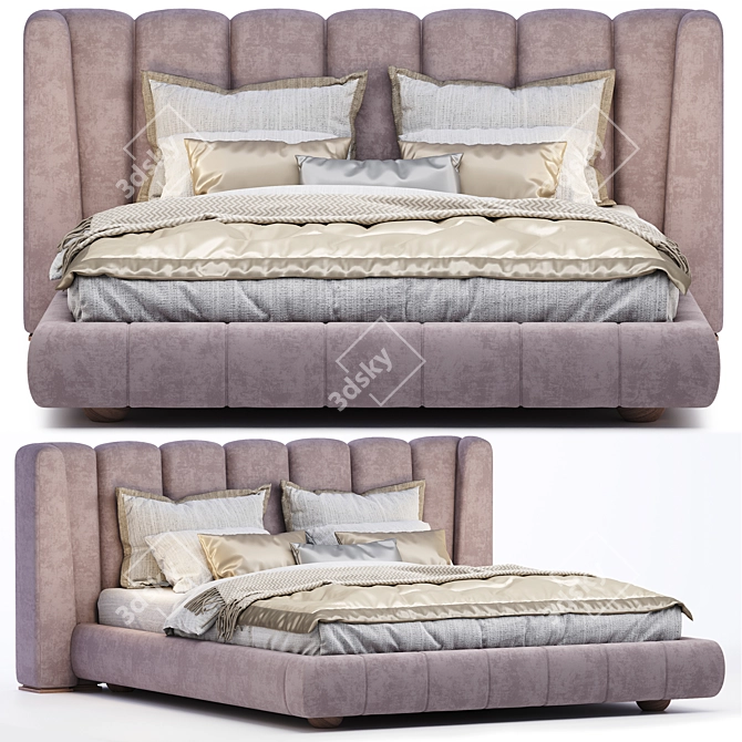 Luxury ANNIBALE Neiva Bed - Italian Elegance for Your Bedroom 3D model image 7