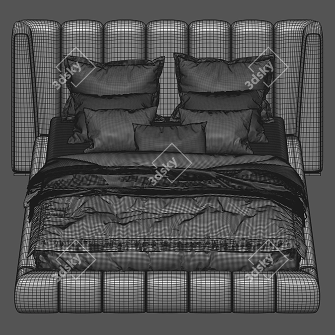 Luxury ANNIBALE Neiva Bed - Italian Elegance for Your Bedroom 3D model image 10