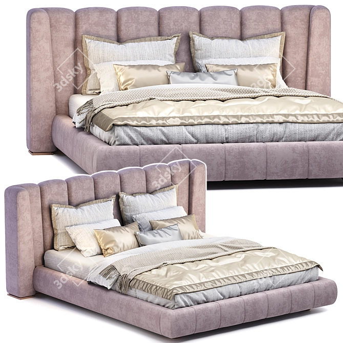 Luxury ANNIBALE Neiva Bed - Italian Elegance for Your Bedroom 3D model image 11
