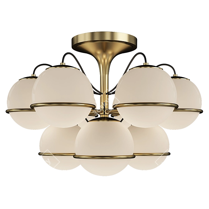 Elegant Sarfatti Chandelier: Vintage Design 3D model image 1