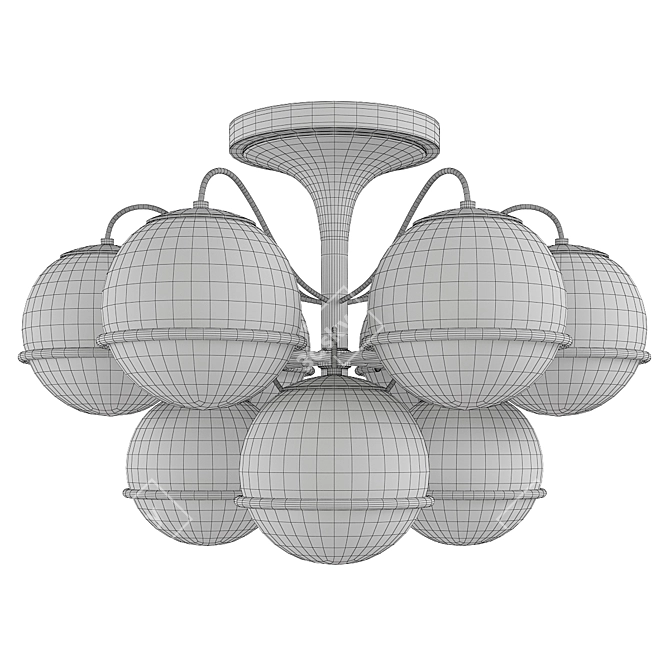 Elegant Sarfatti Chandelier: Vintage Design 3D model image 2