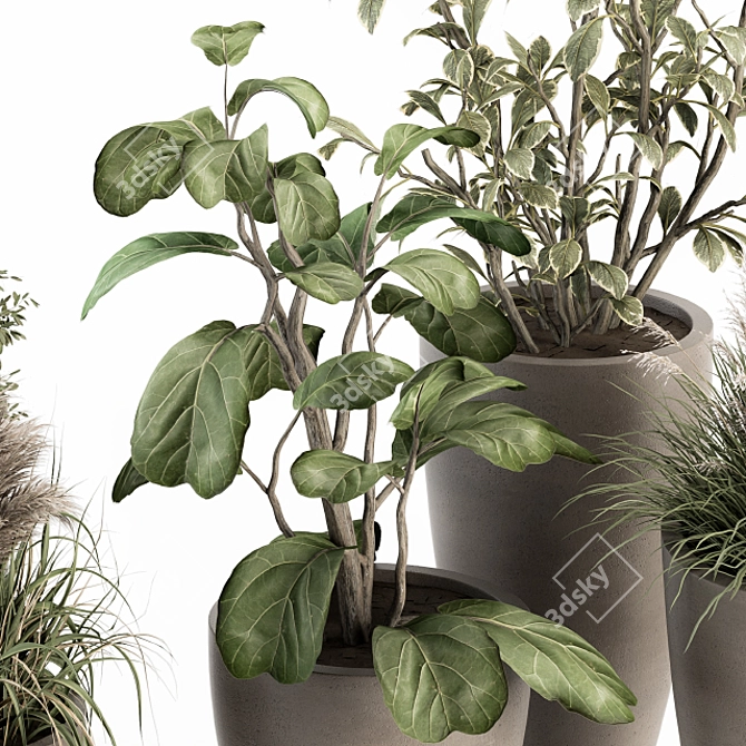 Green Oasis: Indoor Plant Set 3D model image 2