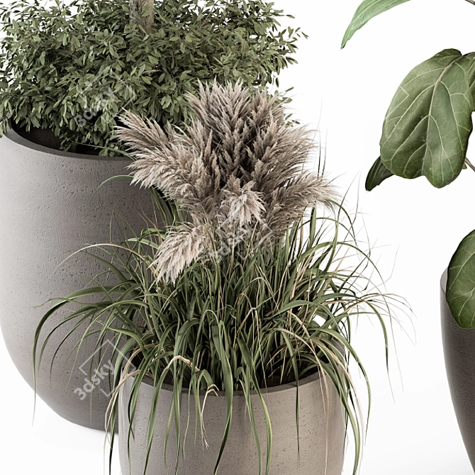 Green Oasis: Indoor Plant Set 3D model image 4