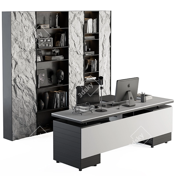 Executive Office Furniture Set 3D model image 1