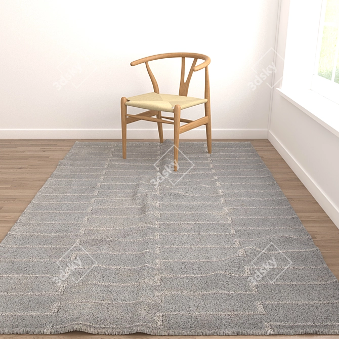 Versatile Rug Set - 6 Unique Designs 3D model image 2