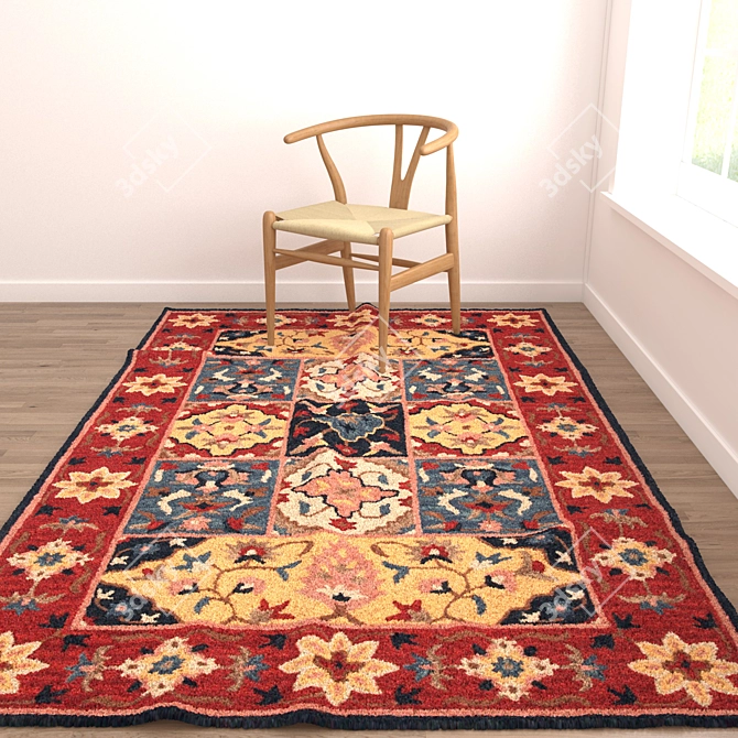 Versatile Rug Set: 8 Variations 3D model image 5