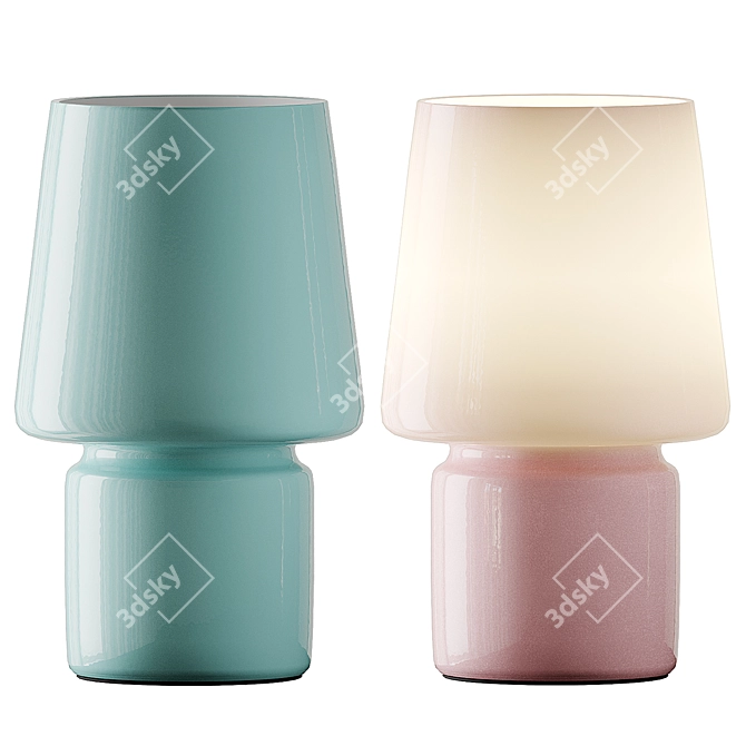 Colorful Glass Table Lamps - 21cm 3D model image 1