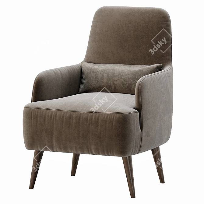 Contemporary Italian Ray Chair: Perfect for Modern Interiors 3D model image 2