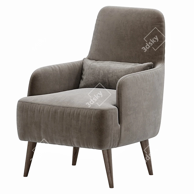 Contemporary Italian Ray Chair: Perfect for Modern Interiors 3D model image 5