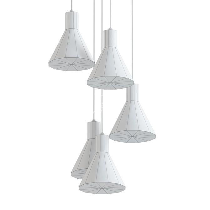 Towner Pendant Light Cluster 3D model image 2