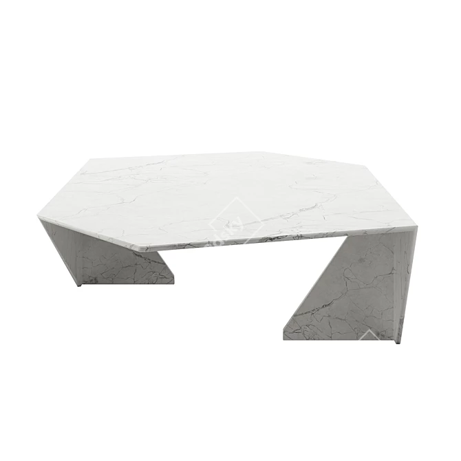 Elegant Carrara Coffee Table 3D model image 2