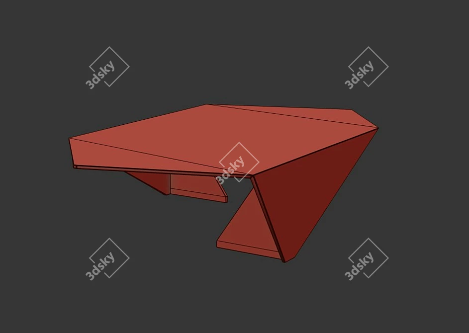 Elegant Carrara Coffee Table 3D model image 3