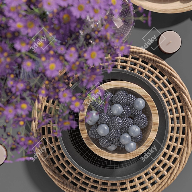 Elegant Tableware Set 2018 3D model image 4