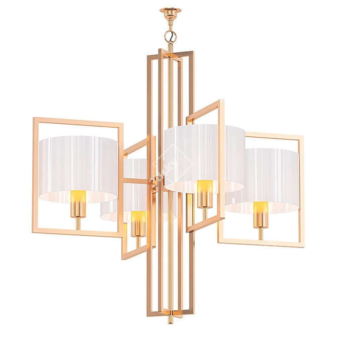 Vintage Brass Chandelier: Heathfield Conniston 3D model image 1