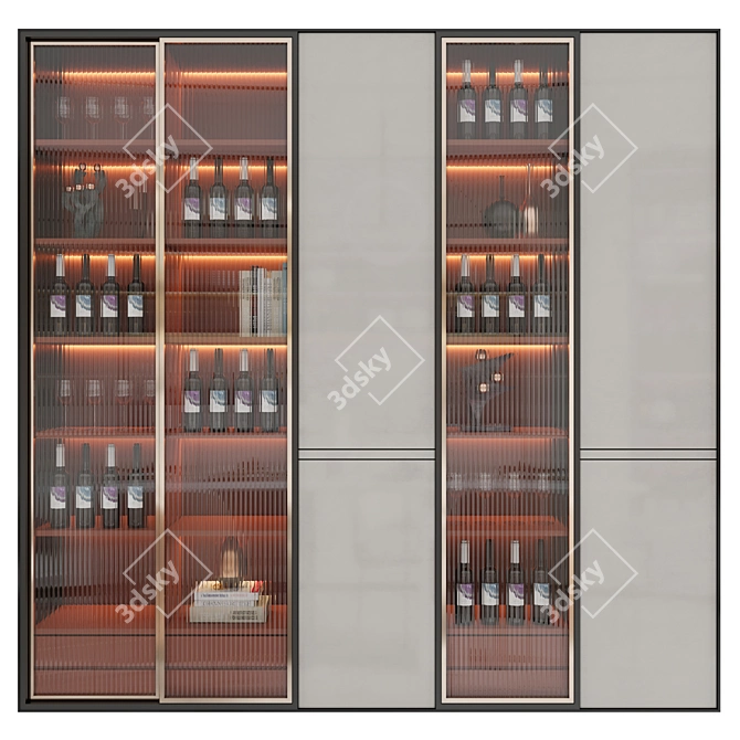 Title: Sleek Shelf 3D Model 3D model image 1