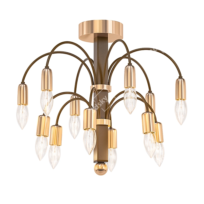 Elegant 1960s Sciolari Chandelier 3D model image 1