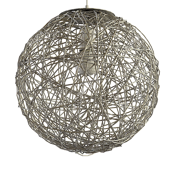 Natural Hemp Ball Pendant Lights 3D model image 7