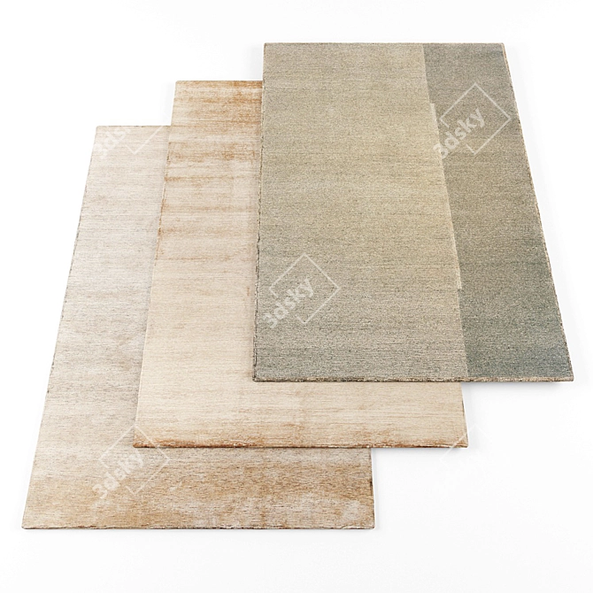 Luxury Texture Rugs - High Resolution Set 3D model image 1