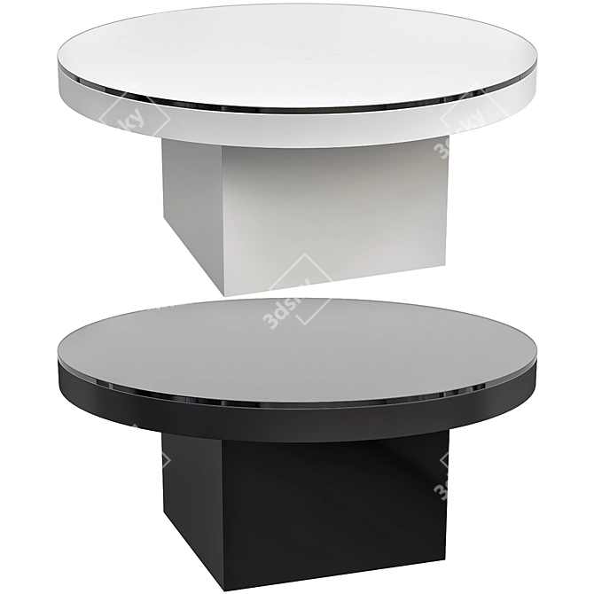 Sleek BLACKFI Coffee Table 3D model image 1