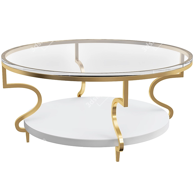 Elegant Crystal Coffee Table: Perfect Blend of Style and Function 3D model image 1