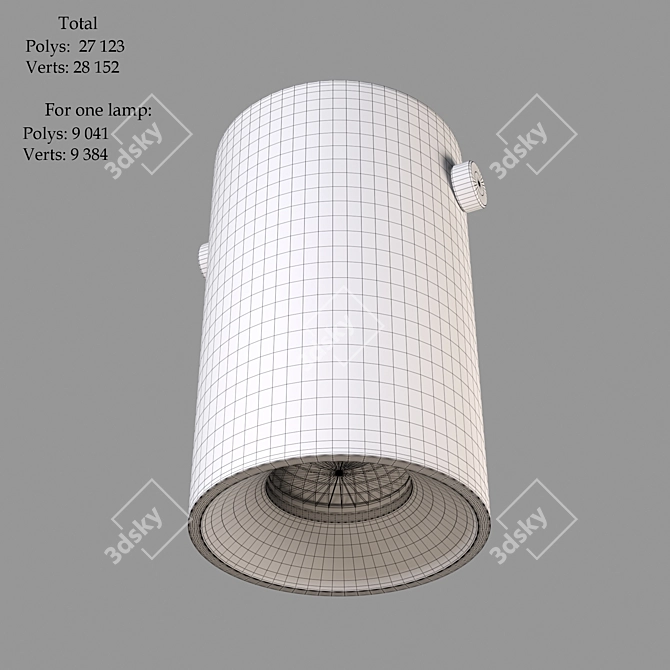 Bentu Design Concrete Ceiling Lamp 3D model image 4