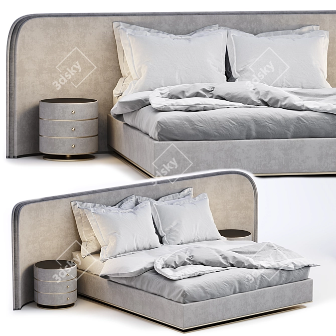 FRATO Calabria Bed: Modern Italian Design 3D model image 1