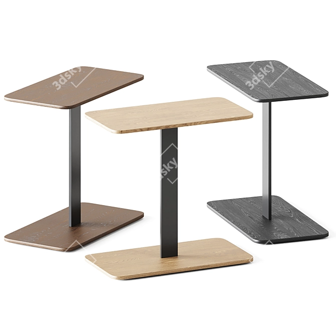 Sleek Serra Low Wooden Table 3D model image 1