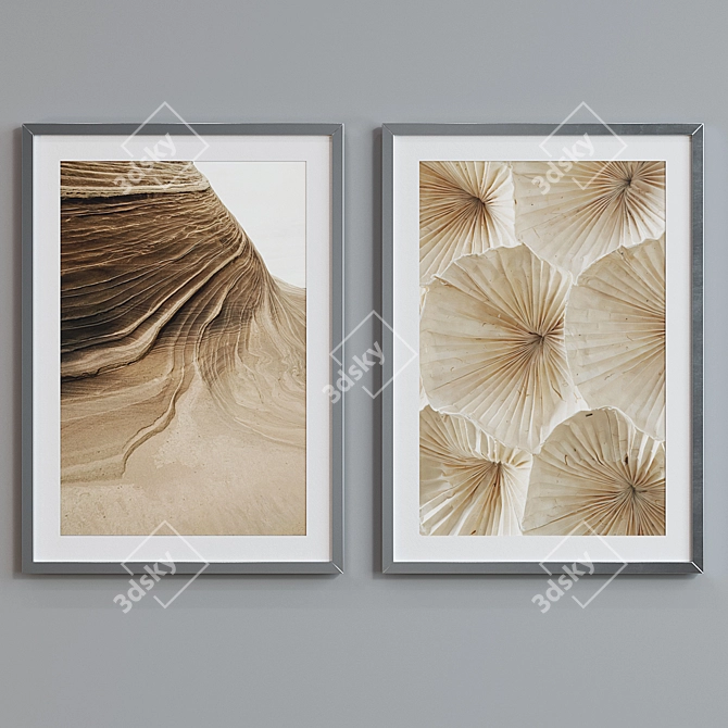 Modern Abstract Picture Frame Set 3D model image 3