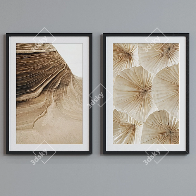 Modern Abstract Picture Frame Set 3D model image 5