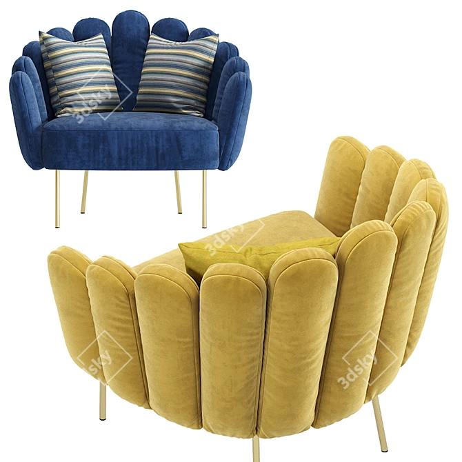 Modern Madison Armchair by Cazarina Interiors 3D model image 3