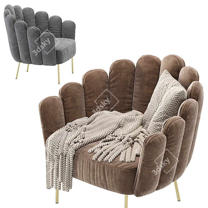 Modern Madison Armchair by Cazarina Interiors 3D model image 13