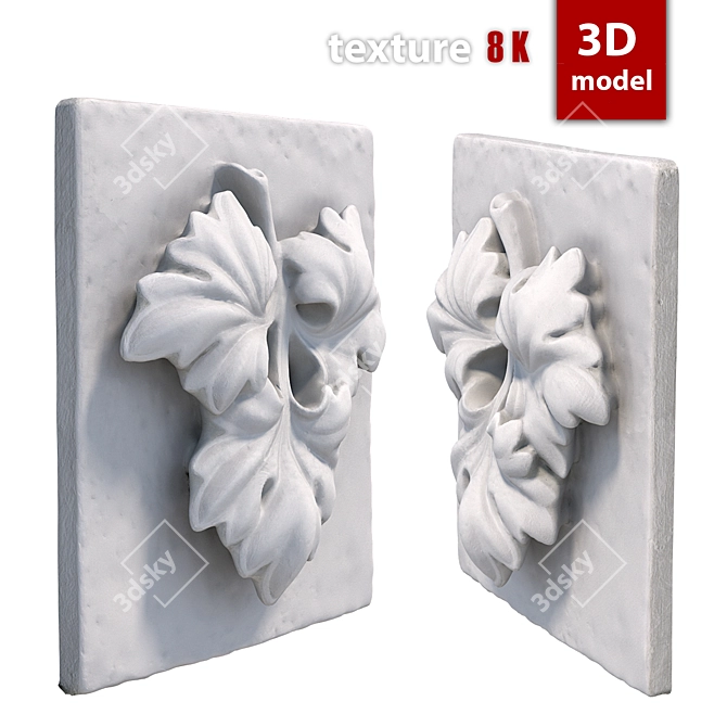 Detailed Bas-Relief Sculpture 3D model image 1