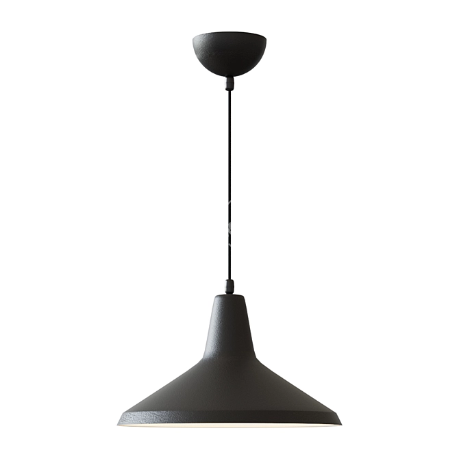 Sleek Italian Cone Pendant 3D model image 1