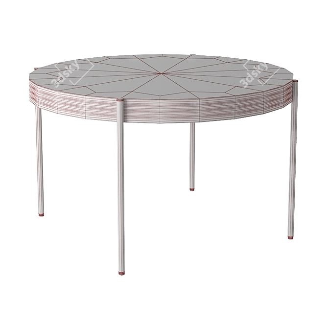 Verpan 430 Dining Table: Modern Elegance & Function 3D model image 3