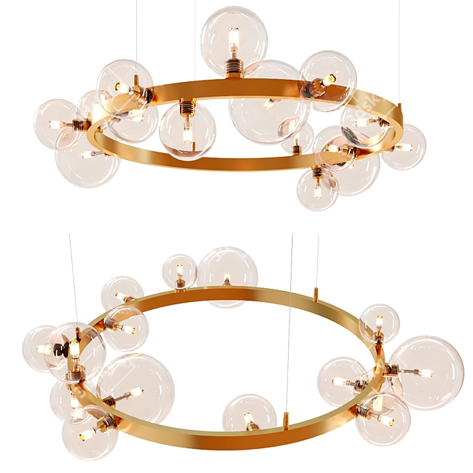 Luxurious Italian Pendant Light 3D model image 1