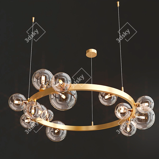 Luxurious Italian Pendant Light 3D model image 3