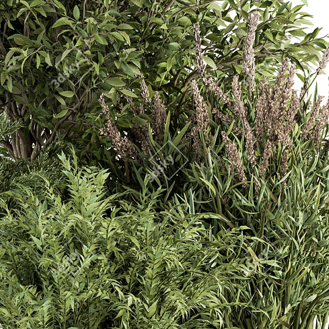 Lush Mix: Bush Set 37 3D model image 3