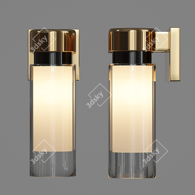 Elegant Verge Wall Light 3D model image 2