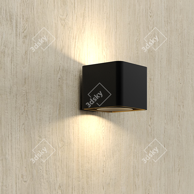 Sleek Oak Wood Flooring 3D model image 2