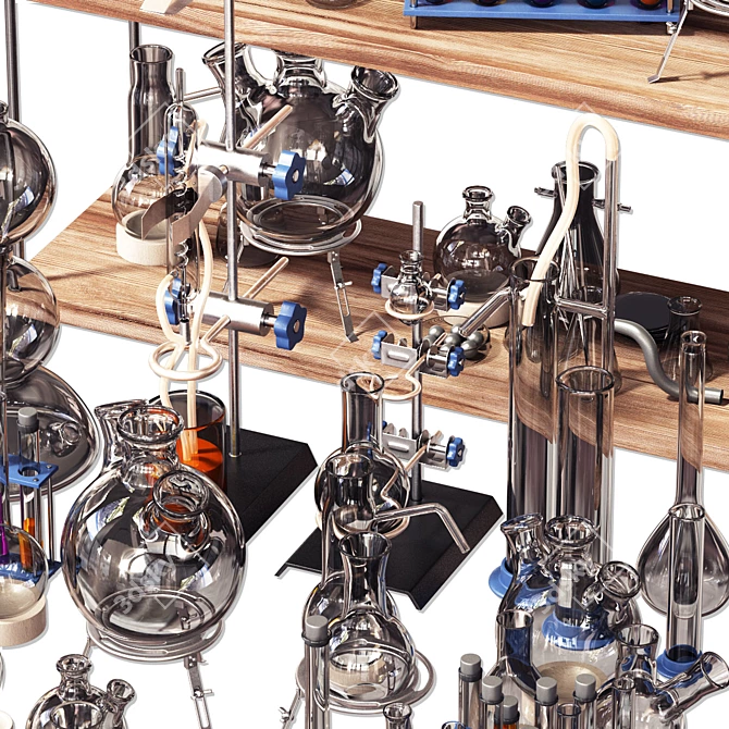 Chemistry Laboratory Glassware Set 3D model image 4