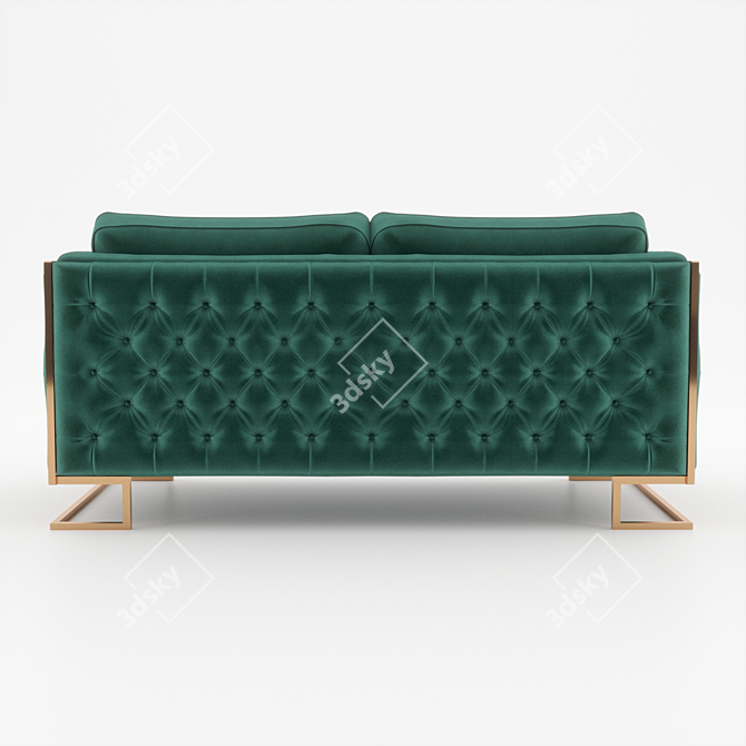 Elegant Luciano Double Sofa 3D model image 3