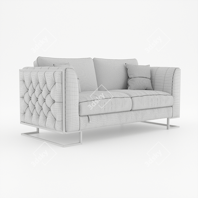 Elegant Luciano Double Sofa 3D model image 4
