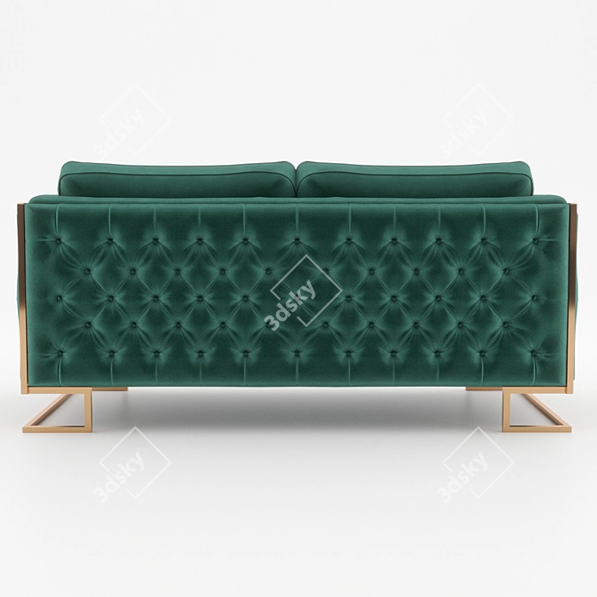 Elegant Luciano Double Sofa 3D model image 7