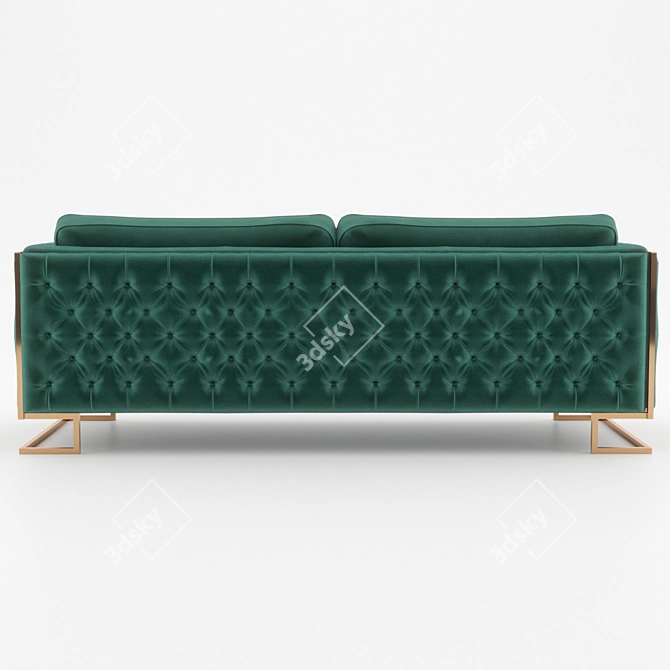 Elegant Luciano OM Triple Sofa 3D model image 7