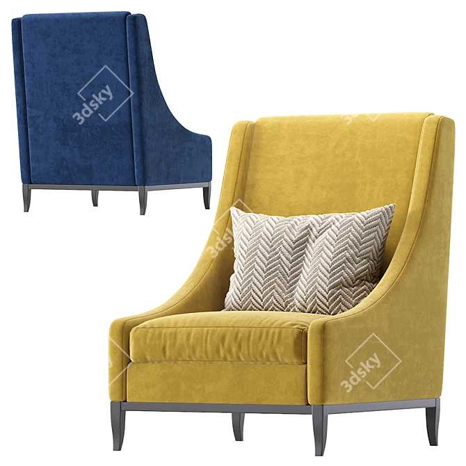 Elegant Monaco Armchair Ensuring Lasting Comfort 3D model image 4