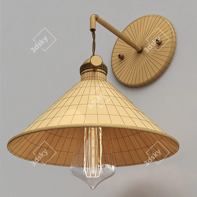 Metal Braid Wall Lamp 3D model image 3