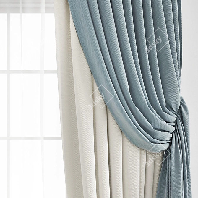 Poly Curtain Model - High Quality 3D Archive 3D model image 3