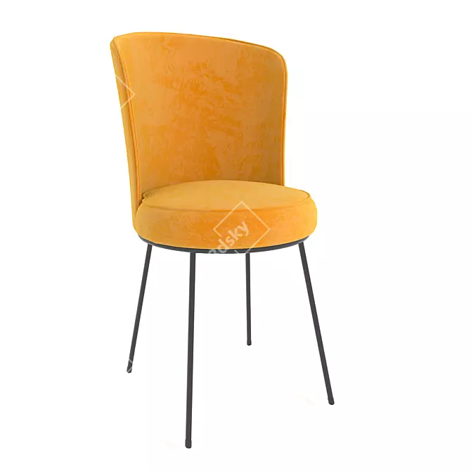 Modern Fabric Chair 3D model image 1